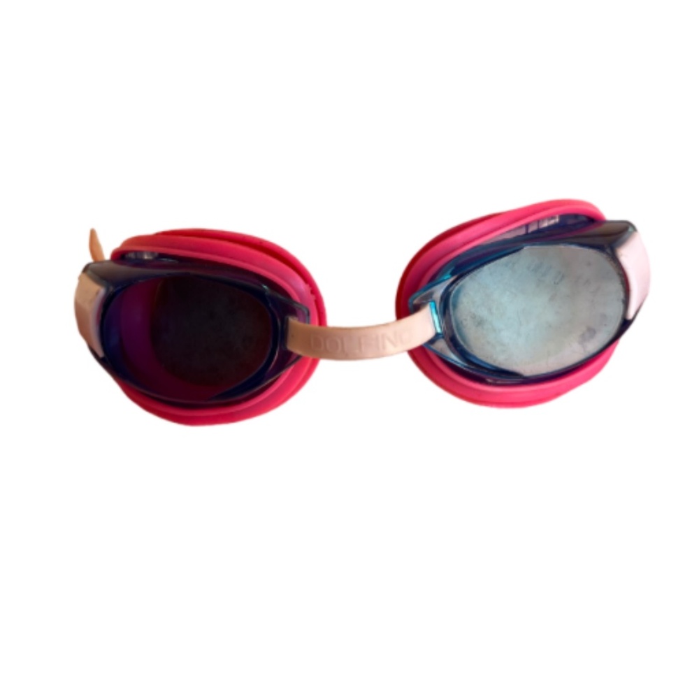 Dolphino Pink Blue Sun Tinted Youth Swim Goggles